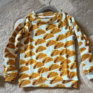 New like condition and Kids Taco Print Sweatshirt - Yellow and White